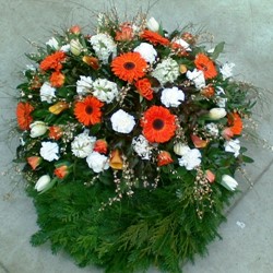 Zeige Details für Kopfkranz in weiß, orange - TF-11 Bild von Kopfkranz in weiß, orange - TF-11