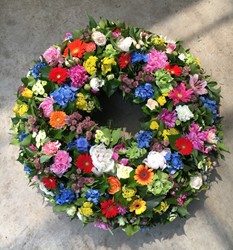 Zeige Details für bunter Biedermeierkranz - TF-35 Bild von bunter Biedermeierkranz - TF-35