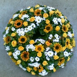 Zeige Details für Biedermeierkranz mit Sonnenblumen - TF-82 Bild von Biedermeierkranz mit Sonnenblumen - TF-82