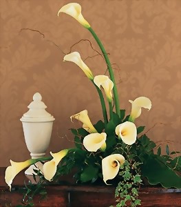 Bild von Urnengesteck mit Calla - TF- 159