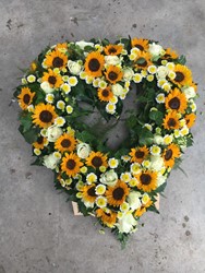 Bild von Herz mit Sonnenblumen - TF 127