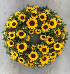 Bild von Biedermeierkranz mit Sonnenblumen - TF-80*